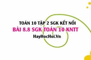 Bài 8.8 SGK Toán 10 tập 2 Kết nối tri thức